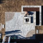 paver patio, big patio, patio ideas, patio lighting, inlite, in lite, big pavers, techo bloc, techobloc, fire place, fire pit, fire features, paver border, sitting wall, retaining wall, blu60,