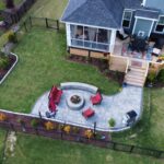 paver patio, big patio, patio ideas, patio lighting, inlite, in lite, big pavers, techo bloc, techobloc, fire place, fire pit, fire features, paver border