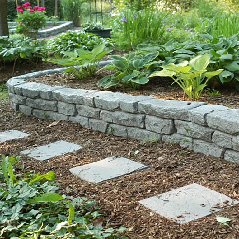 landscape mulch, mulch, hostas, landscape stones, stone edging,