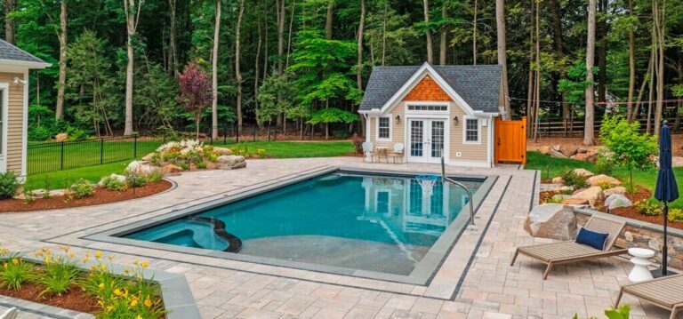 pool decking, pool patio, patios, pavers, pool landscaping, swimming pool, fiberglass pool, in ground pool, concrete pool, pool leaking