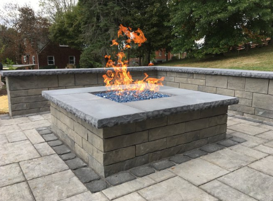 fire feature, fire pit, brandon wall, techo bloc, pavers, patios, patio, sitting wall, retaining wall, landscape cost, paver patio cost, outdoor living