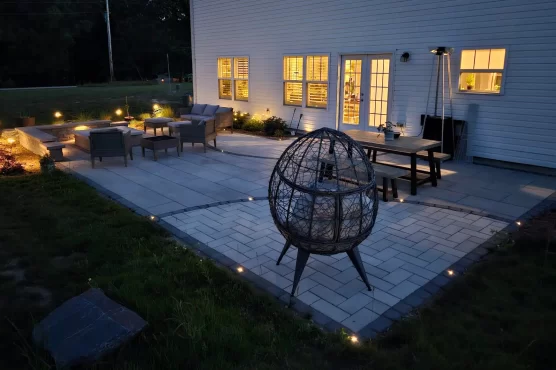 Modern Outdoor Living Space Paver Patio landscape lighting Outdoor Living Space landscape lighting
